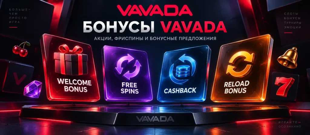 Бонусы Vavada — акции, фриспины, кешбэк и бонусные предложения