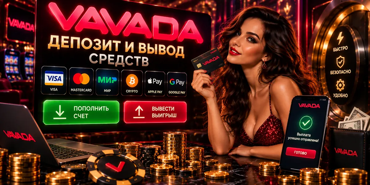 Депозит и вывод средств Vavada — пополнение счета и получение выигрыша