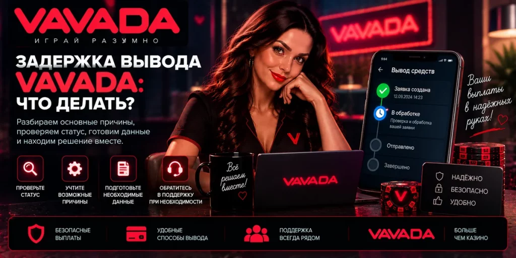 Задержка вывода Vavada — что делать, если деньги не пришли